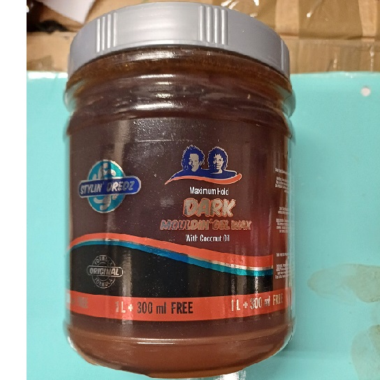 Stylin' Dredz Mouldin' Gel Wax - Dark- Maximum Hold 1 Liter